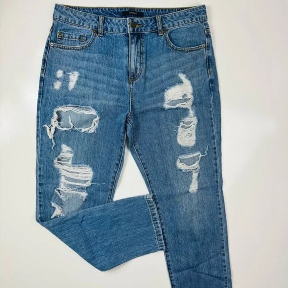 Forever 21 Distressed Blue Straight Jeans‎ Size 27 - Picture 4 of 10